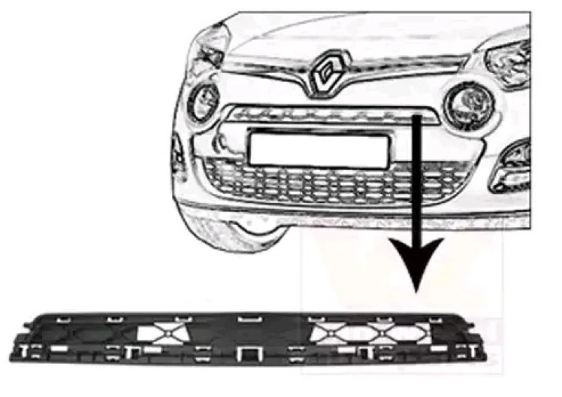 Image of VAN WEZEL 4372591 Bumper Grill ** Equipart ** Fitting Position: Front Ventilation Grille,bumper (244)