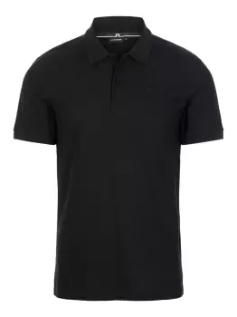 image of J.LINDEBERG Troy Cotton Polo Shirt Men Black