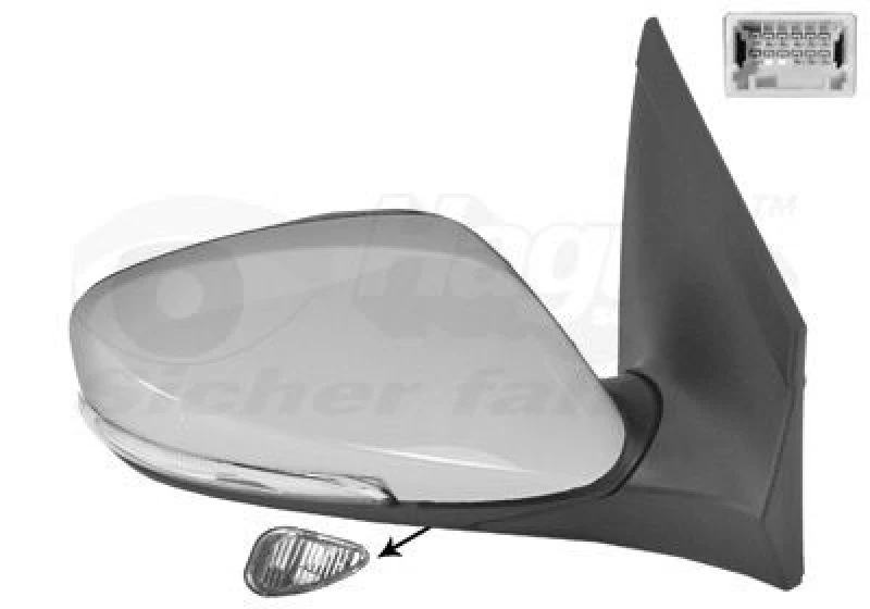 Image of VAN WEZEL Wing mirror VAN WEZEL 8244818