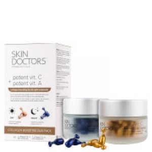 Skin Doctors Potent Vitamin C and Vitamin A Collagen Boosting Day/Night Ampoules Duo Pack