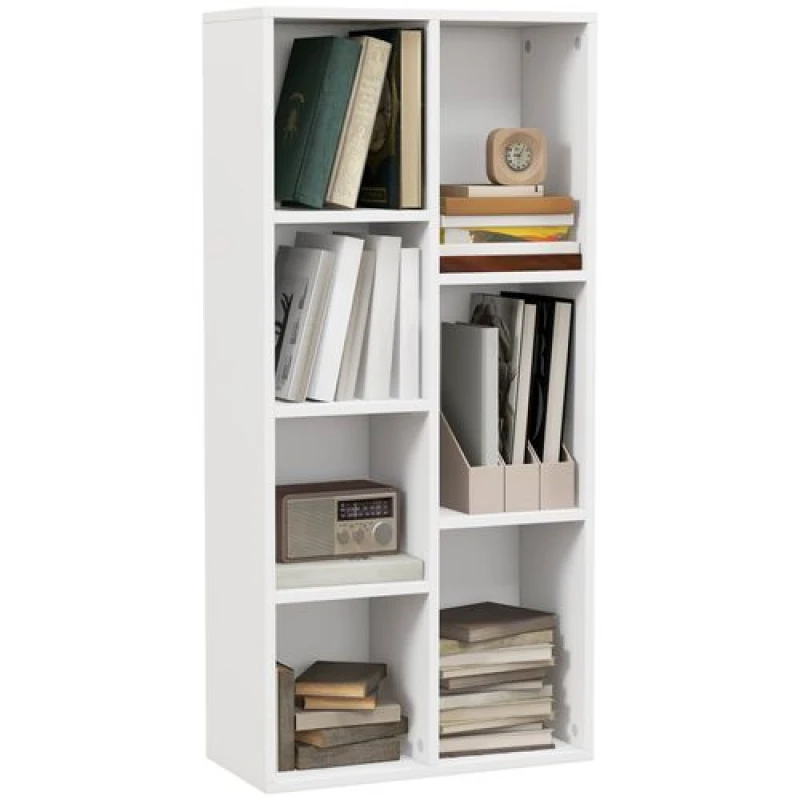 Image of Homcom Bookcase Modern Bookshelf Cabinet White 836-367WT