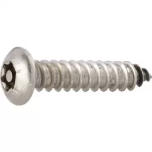 Image of TOOLCRAFT 88114 Raised head self-tapping screw 4.2mm 13mm Pin-in-torx Stainless steel 10 pc(s)