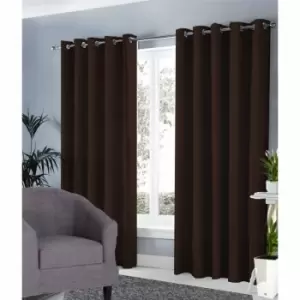 image of Ground Level Groundlevel Blackout Curtains Chocolate 66X90