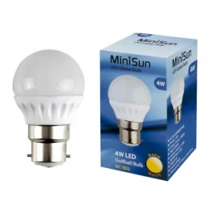 Image of MiniSun 4W BC/B22 Globe Bulb In Warm White