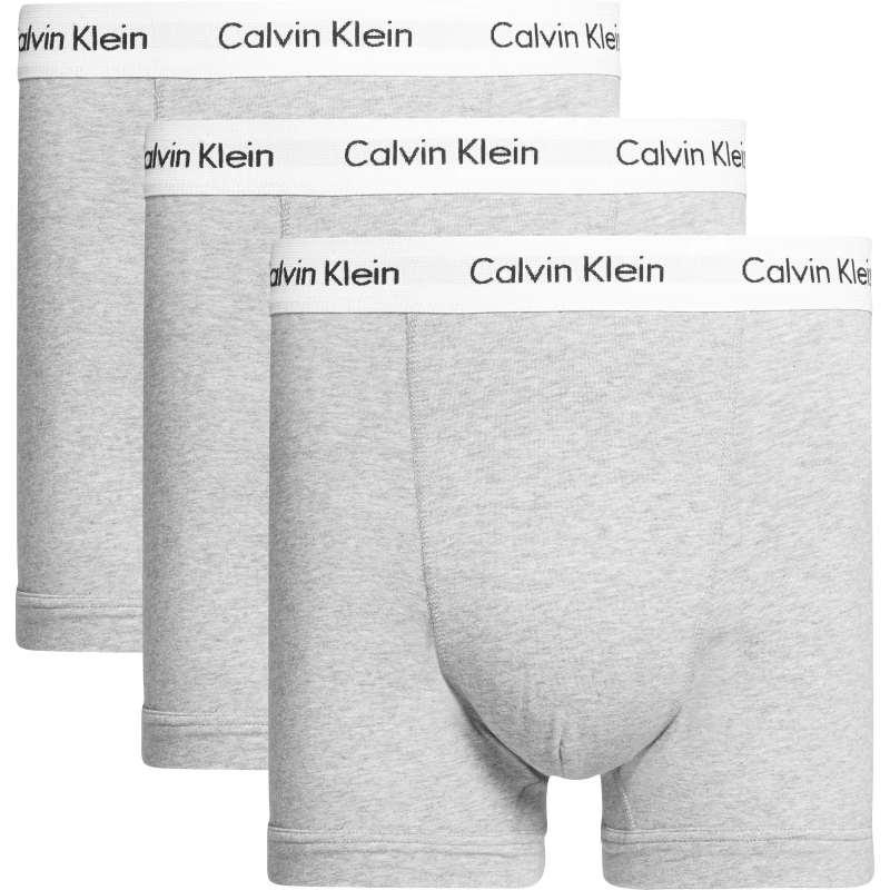 Image of Calvin Klein 3 Pack Trunks Grey Heather L