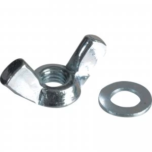 Image of Forgefix Zinc Plated Wing Nuts and Washers M5 Pack of 12