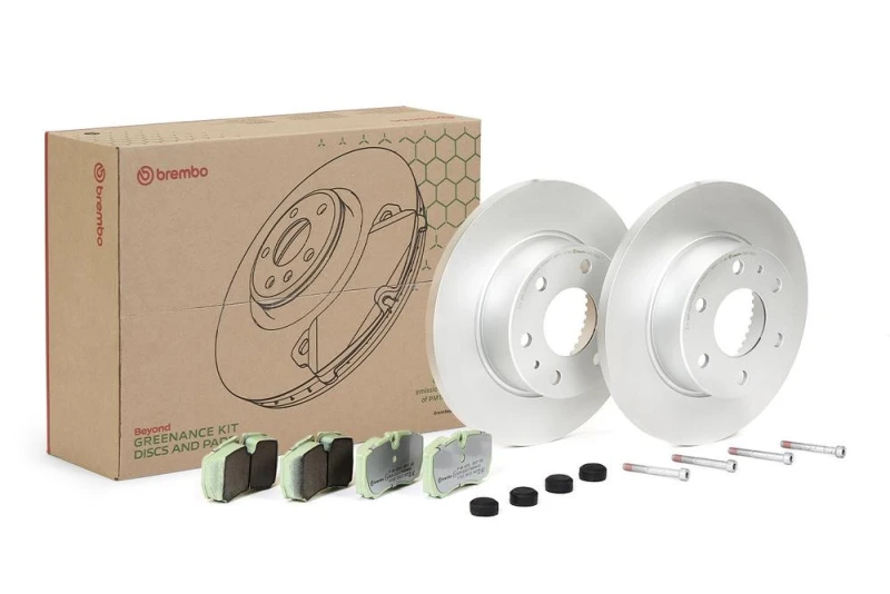 Image of BREMBO Brake discs and pads set BREMBO KT 10 023