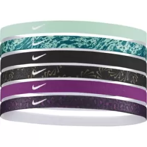 Image of Nike Headbands 6pk Printed - Green