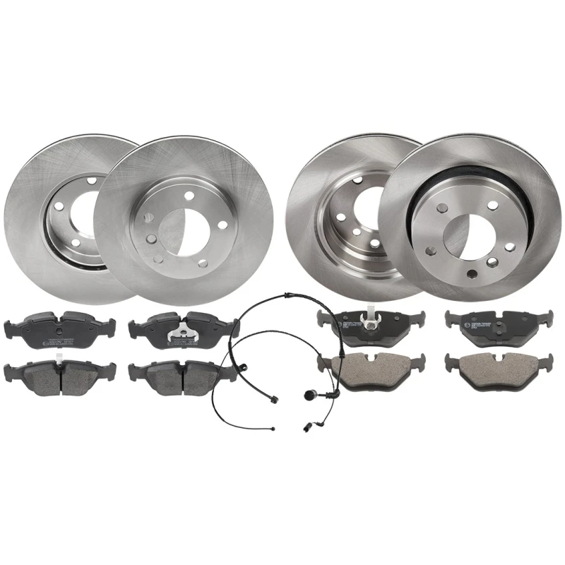 Image of RIDEX 3405B0370 Brake disc and pads set Front Axle, Brake Disc Type: internally vented, excl. wear warning contact Brake Set,disc brakes (3405)
