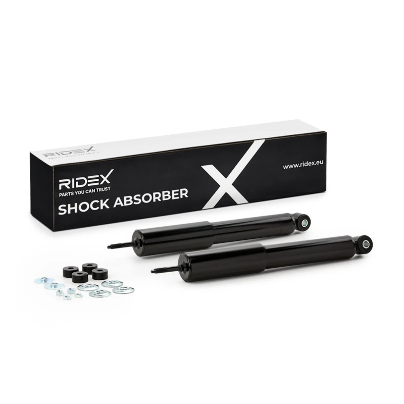 Image of RIDEX 854S20527 Shock absorber Front axle both sides, Gas Pressure, Twin-Tube Shock Absorber (854)