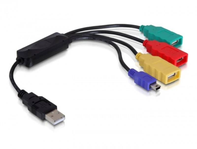 Image of DeLOCK 61724 interface hub 480 Mbps Black