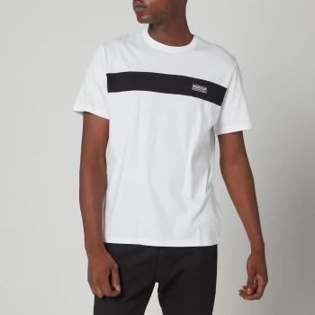 Image of Barbour International Mens Accelerator Panel T-Shirt - White - L