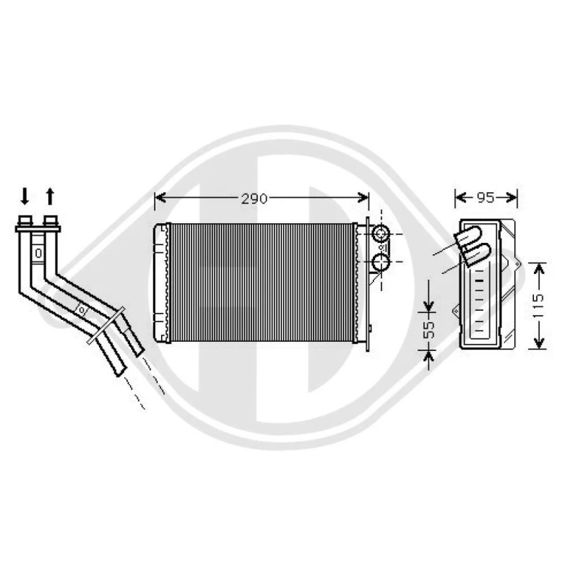 Image of Heater matrix DIEDERICHS DCM1235