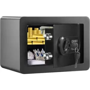 Image of Safe, 0.5 Cubic Feet Home Safe, Steel Security Safe with Digital Keypad and 2 Keys, Wall-Mounted Cabinet Safe Protect Cash, Gold, Jewelry, Documents