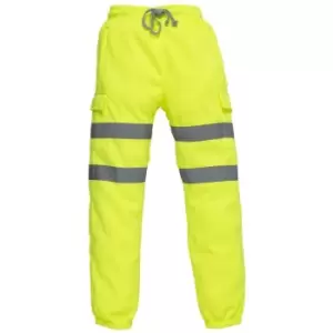 image of Yoko - Adults Unisex Hi Vis Jogging Pants (m) (Hi-Vis Yellow) - Hi-Vis Yellow