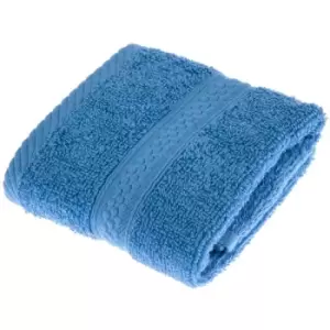 Image of HOMESCAPES Turkish Cotton Cobalt Blue Face Cloth - Cobalt Blue