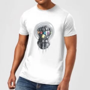 Image of Marvel Avengers Infinity War Thanos Infinite Power Fist T-Shirt - White - 3XL