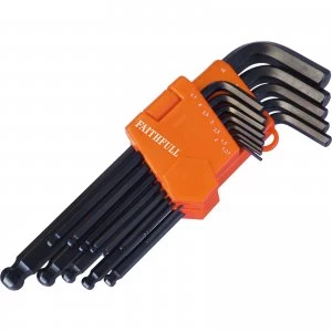 image of Faithfull 13 Piece Long Ball End Hexagon Allen Key Set