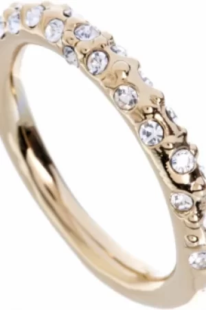 Image of Ladies Karen Millen PVD Gold plated Crystal Sprinkle Ring Small KMJ607-22-02S