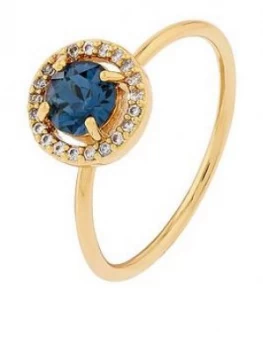 image of Accessorize Z Swarovski Sparkle Halo Ring - Gold