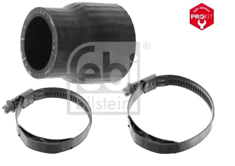 Image of FEBI BILSTEIN 49162 Radiator Hose OE Turbo NEW, EPDM (ethylene propylene diene Monomer (M-class) rubber), with clamps EPDM (ethylene propylene diene M