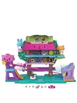 Image of Polly Pocket Pet Adventure Treehouse Playset And Accessories