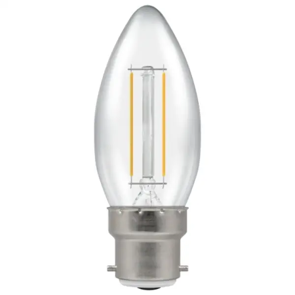 Image of Crompton LED Candle Filament Dimmable Clear 2.5W 2700K BC-B22d