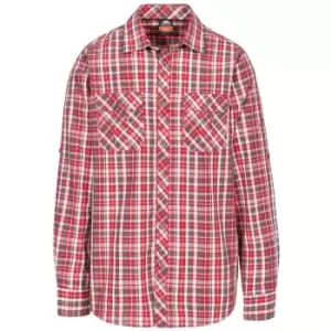 Image of Trespass Mens Collector Check Shirt (L) (Red Check)