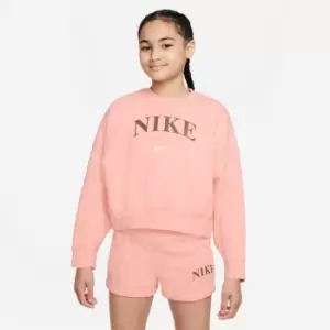 image of Nike Fleece Crew Sweater Junior Girls - Orange