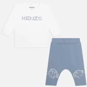 Image of KENZO Babies Cotton T-Shirt and Pant Set - 12 Months