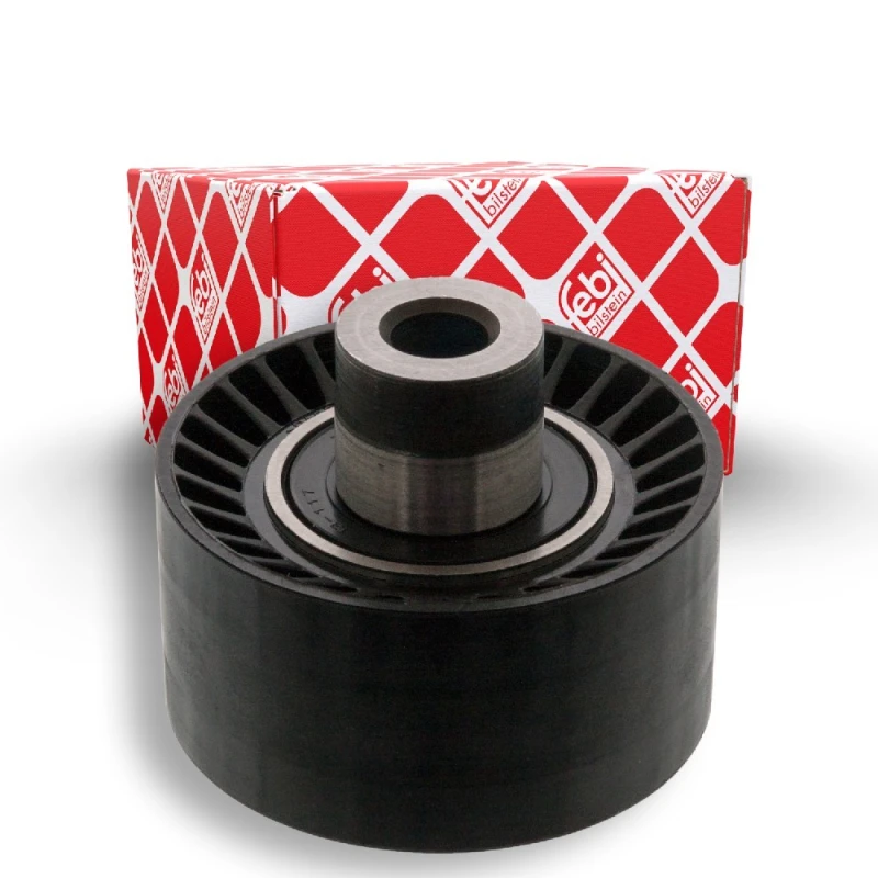 Image of FEBI BILSTEIN 19749 Idler Pulley Plastic Deflection/Guide Pulley,v-ribbed belt (312)