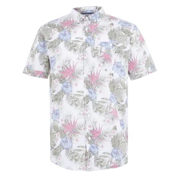 image of SoulCal Short Sleeve AOP Shirt Mens - White Floral