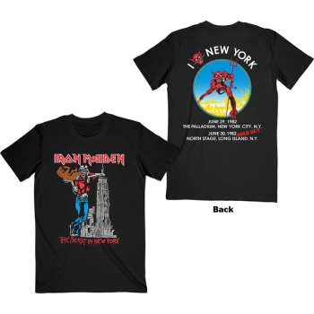 Image of Iron Maiden - The Beast In New York Unisex Large T-Shirt - Black