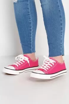 Image of Extra Wide Fit Canvas Low Trainers