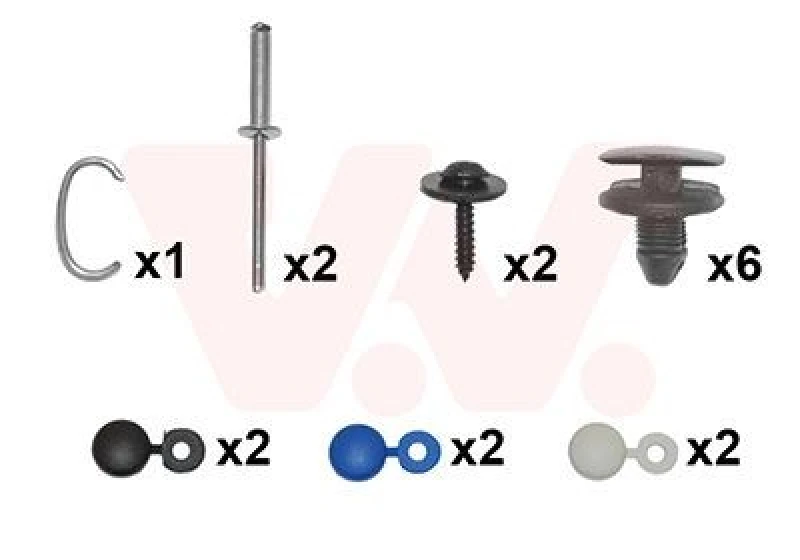 Image of VAN WEZEL Mounting Kit, bumper VAN WEZEL 0929793