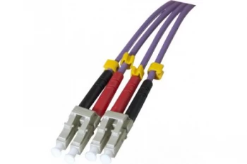 image of Fiber Duplex Patch Cord Om3 50/125 Lc/lc Purple- 10 M