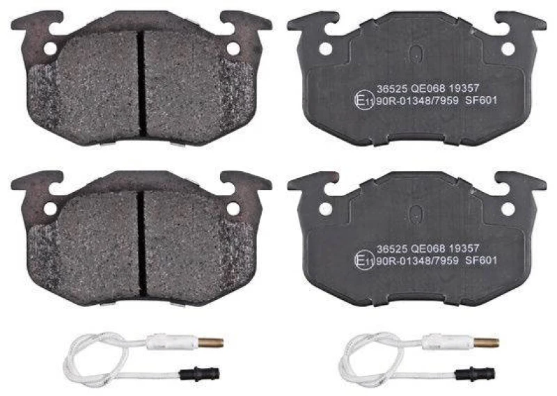 Image of A.B.S. 36525 Brake pad set incl. wear warning contact Brake Pad Set,disc brake (402)