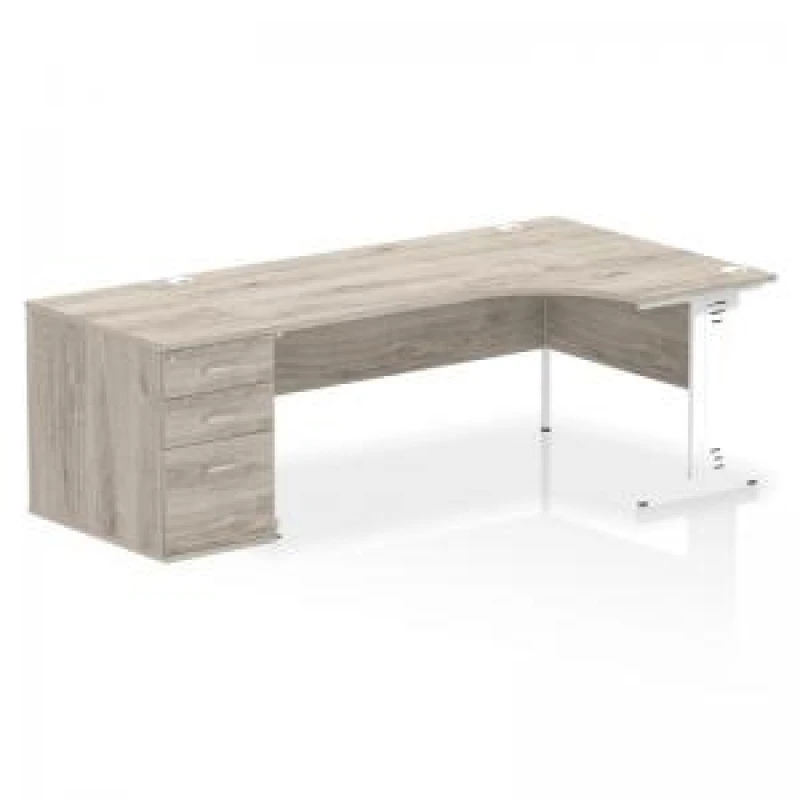 Image of Dynamic Office Solutions Impulse 1800mm Cable Managed Right Crescent Desk Workstation I004137
