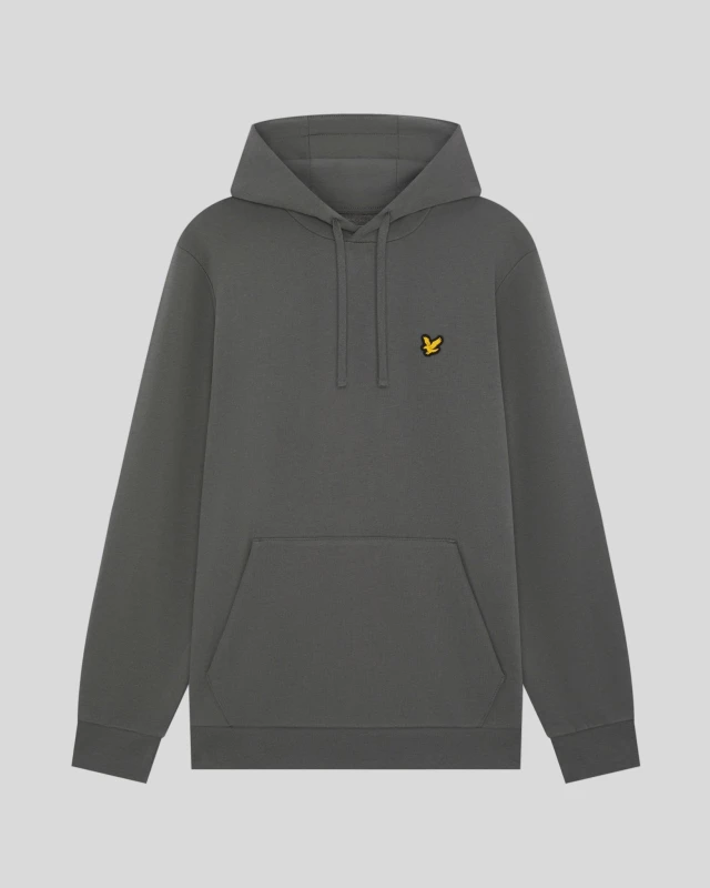 Image of Lyle & Scott Mens Sports Loopback Cotton Hoodie Mercury Grey