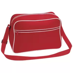 Bagbase Retro Adjustable Shoulder Bag (18 Litres) (Pack of 2) (One Size) (Classic Red/White)