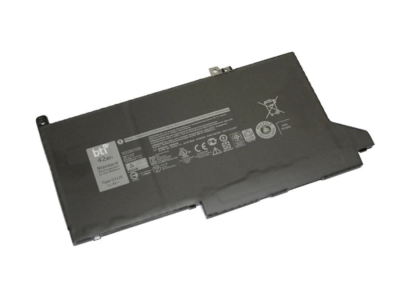 Image of BTI BTI 0DJ1J0 compatible 42Wh 3-cell battery for Dell Latitude 7480 7280 7490 7390 7380 7290 0DJ1J0-BTI