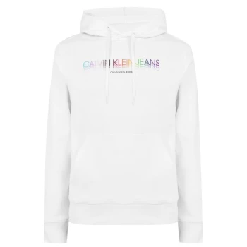 Image of Calvin Klein Jeans Pride Graphic Hoodie - Bright White