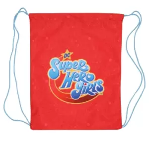 Image of DC Comics Super Hero Girls Drawstring Bag (One Size) (Red/Blue)