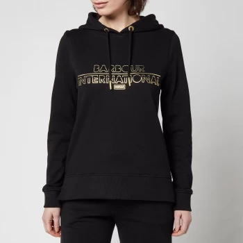 Image of Barbour International Womens Athena Hoodie - Black - UK 10