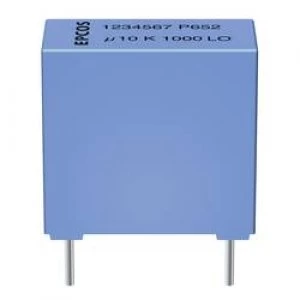 Image of MKP thin film capacitor Radial lead 0.1 uF 400 Vdc 5 15mm L x W x H 18 x 5 x 10.5mm Epcos B32652 A4104 J