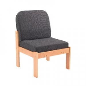 Image of Arista Reception Seat Beech Veneer Frame Charcoal KF74201