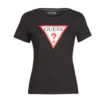 image of Guess SS CN Original TEE womens T shirt in Black - Sizes S,M,L,XL,XS