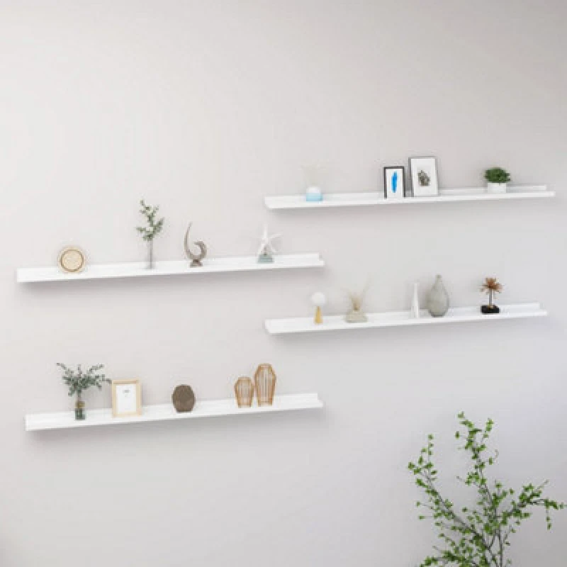Image of VIDAXL Wall Shelves 4 pcs White 115x9x3cm Vidaxl 8720286417652