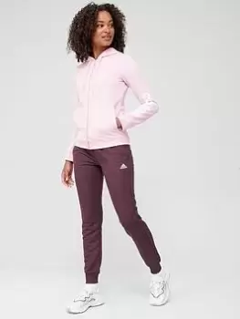 Image of adidas Essentials Linear Tracksuit - Pink Size XS Women