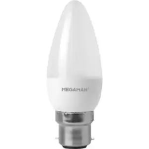 image of Megaman 5.5W LED BC B22 Candle Warm White - 143314